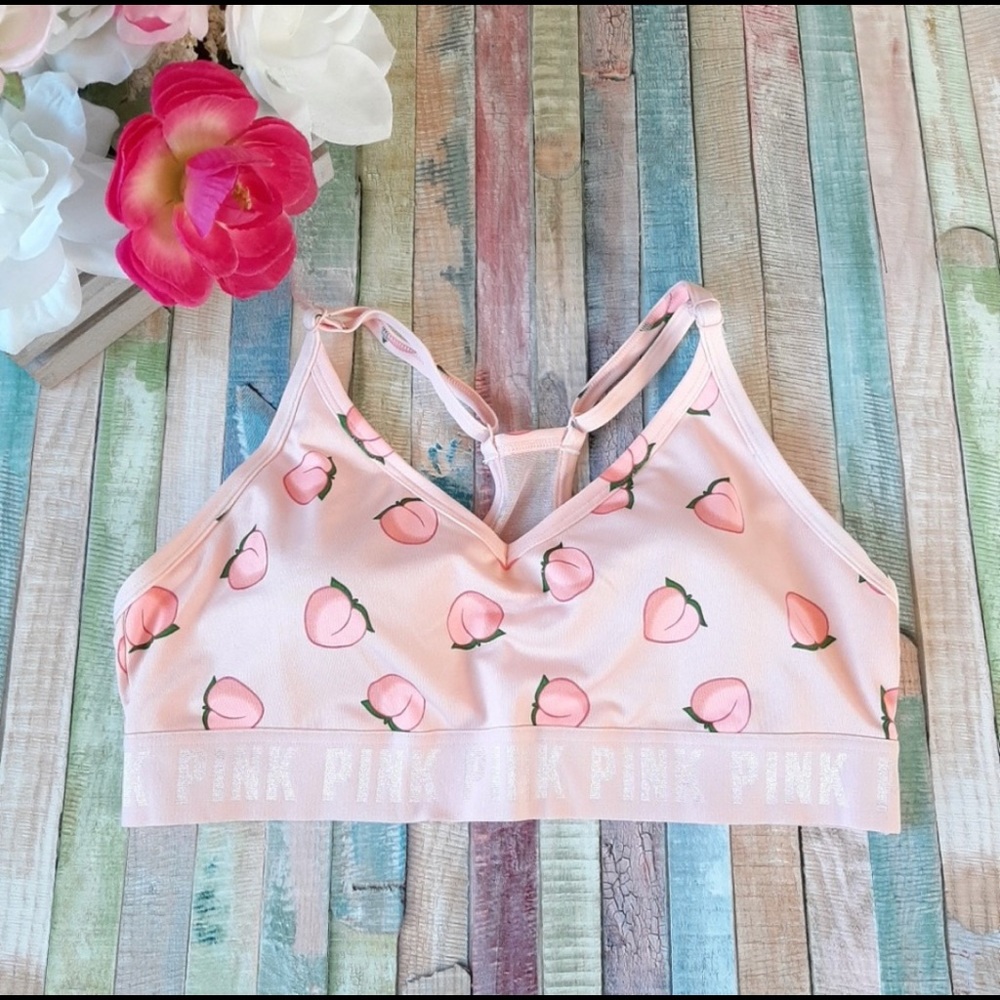 *SOLD*Victorias Secret Peach Sports Bra - Picture 1 of 8